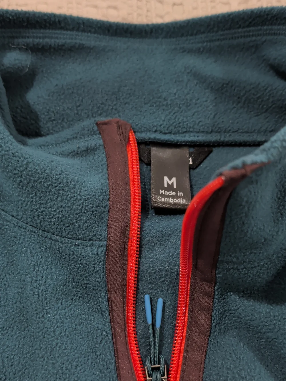 Cotopaxi Teal, Brown & Orange Zip Fleece Vest